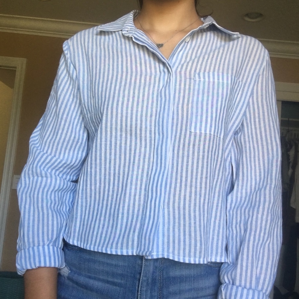 Vertical striped top